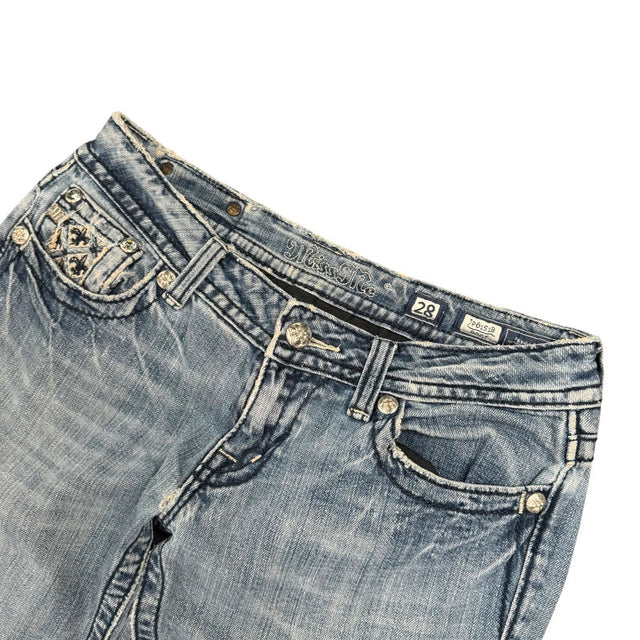 Miss me flared/bootcut low waist women designer jeans(w28)