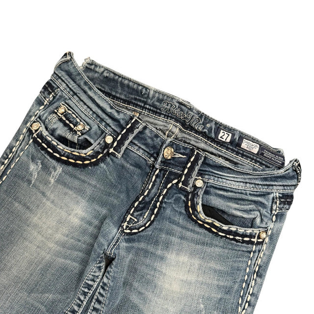 Miss me flared/bootcut low waist women designer jeans(w27)