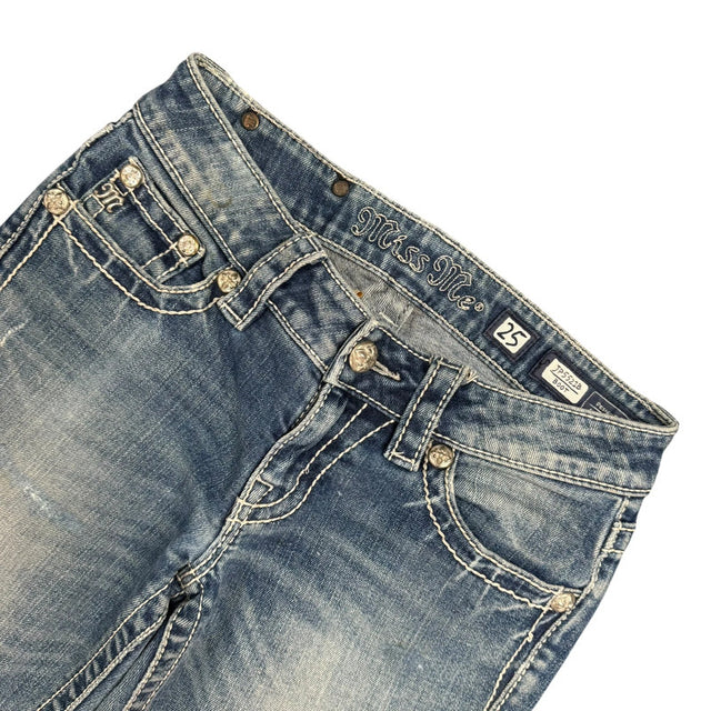 Miss me flared/bootcut low waist women designer jeans(w25)
