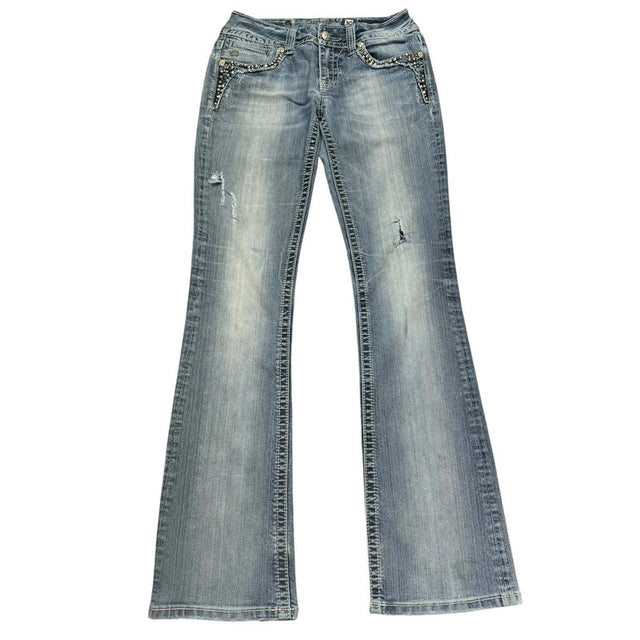 Miss me flared/bootcut low waist women designer jeans(w30)