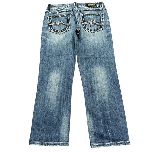 Miss me straight leg low waist women designer jeans(w28)