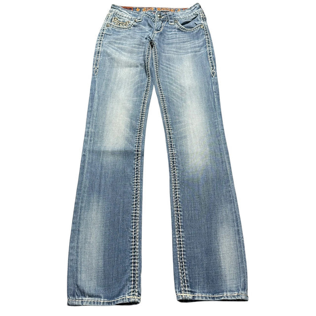 Rick revival straight leg low waist women designer jeans(w24)