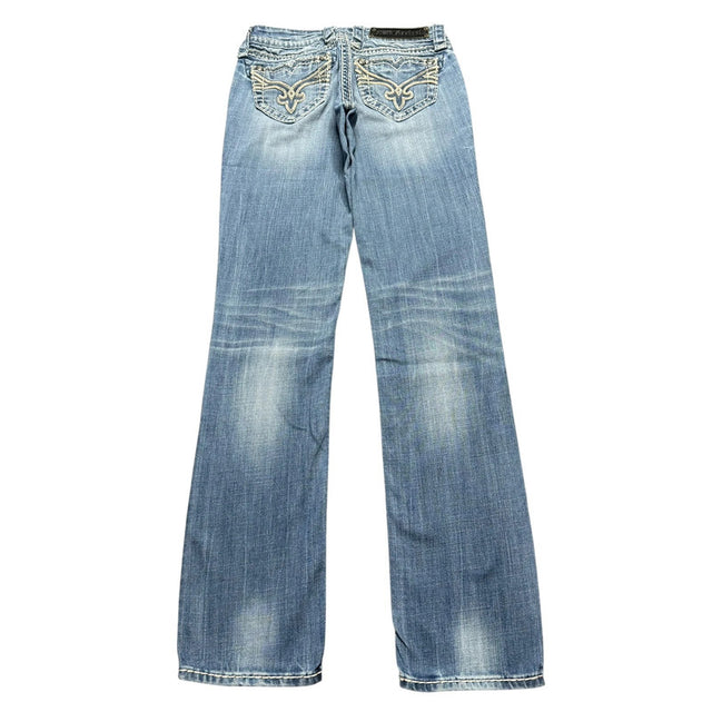 Rick revival straight leg low waist women designer jeans(w24)