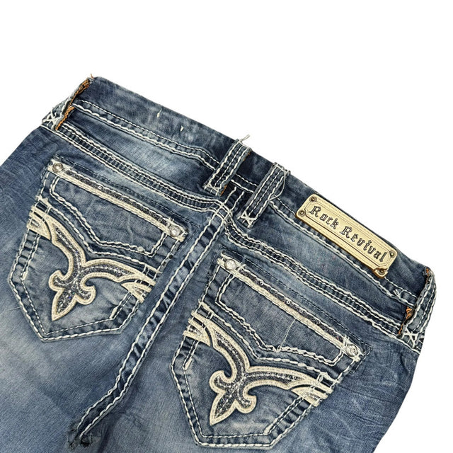 Rock Revival flared/bootcut low waist women designer jeans(w28)