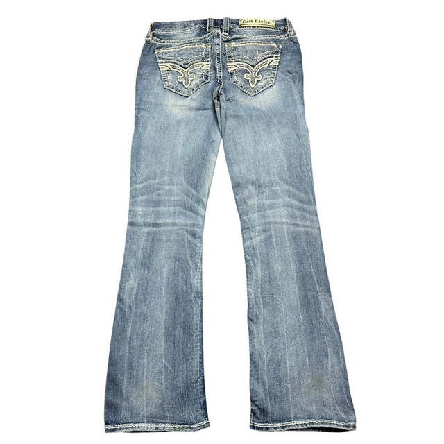 Rock Revival flared/bootcut low waist women designer jeans(w28)