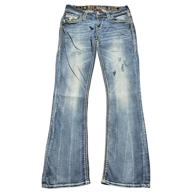 Rock Revival flared/bootcut low waist women designer jeans(w28)