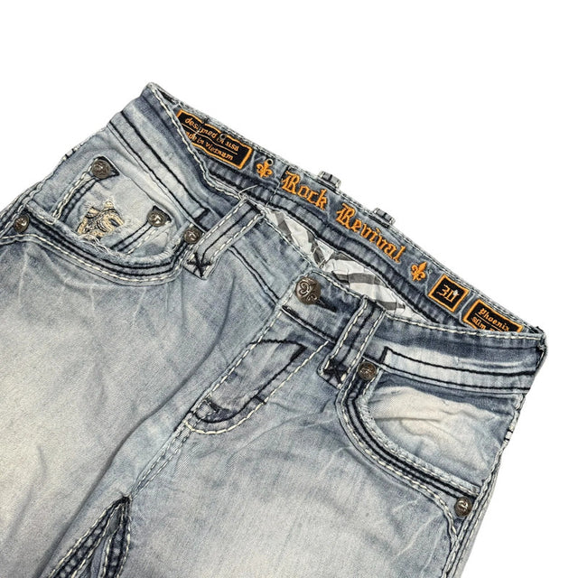 Rock revival flared/bootcut low waist women designer jeans(w30)