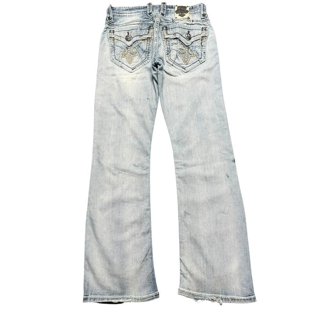 Rock revival flared/bootcut low waist women designer jeans(w30)