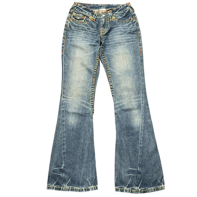 True Religion flared/bootcut low waist women designer jeans(w26)