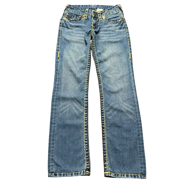 True Religion Straight leg low waist women designer jeans(w26)