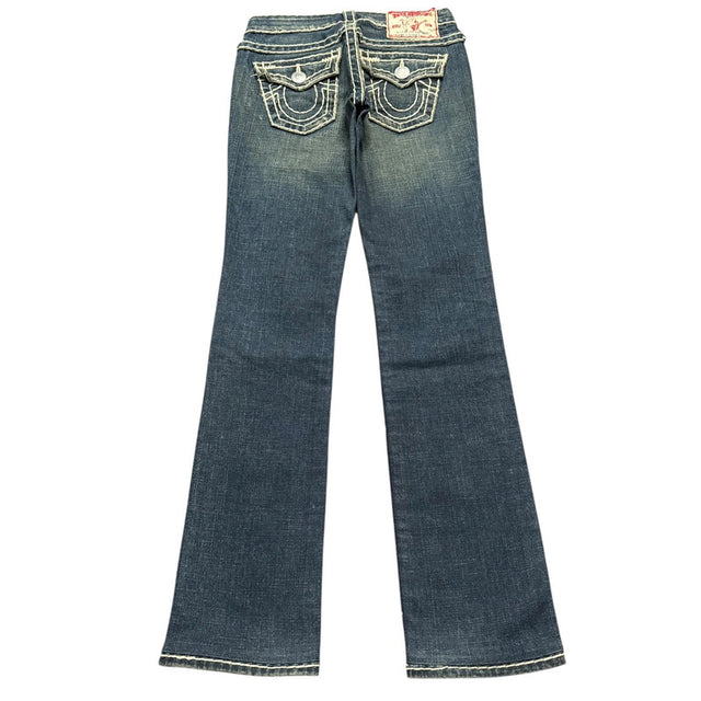 True Religion straight leg low waist women designer jeans(w24)