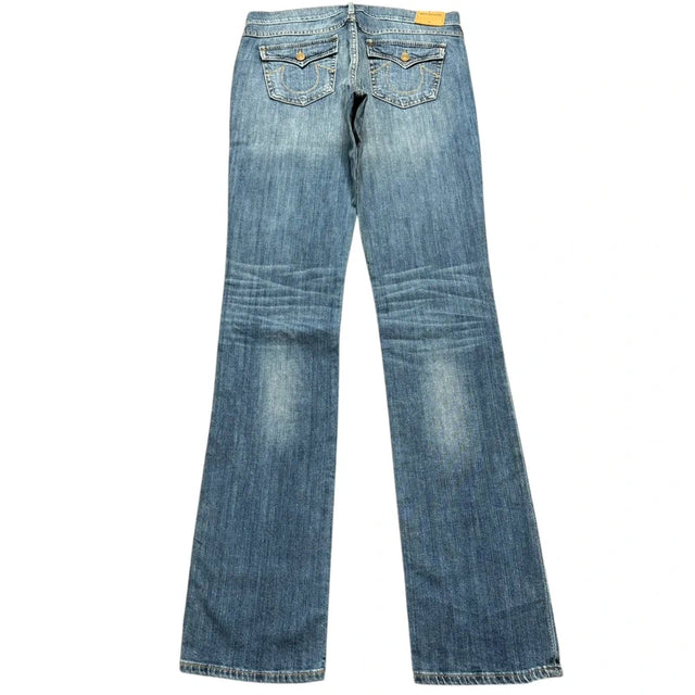 True Religion straight leg low waist women designer jeans(w29)
