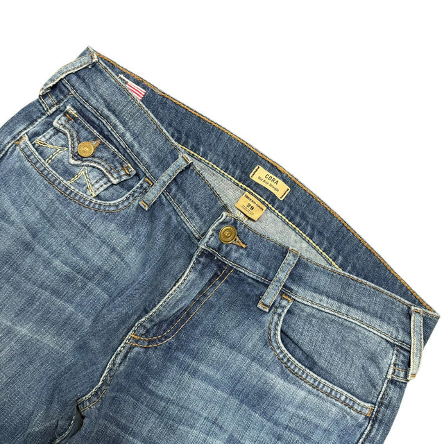 True Religion straight leg low waist women designer jeans(w29)