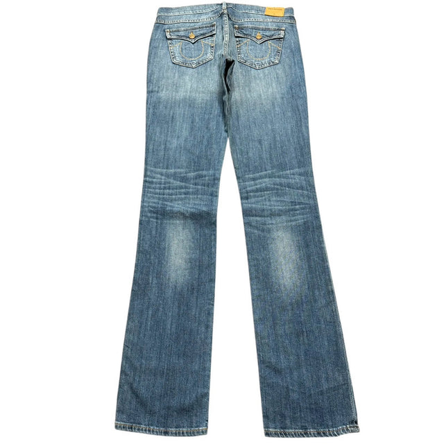 True Religion straight leg low waist women designer jeans(w29)