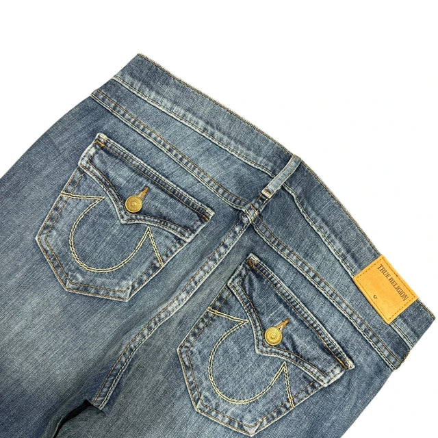 True Religion straight leg low waist women designer jeans(w29)