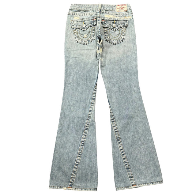 Treu Religion flared/bootcut low waist women designer jeans(w26)