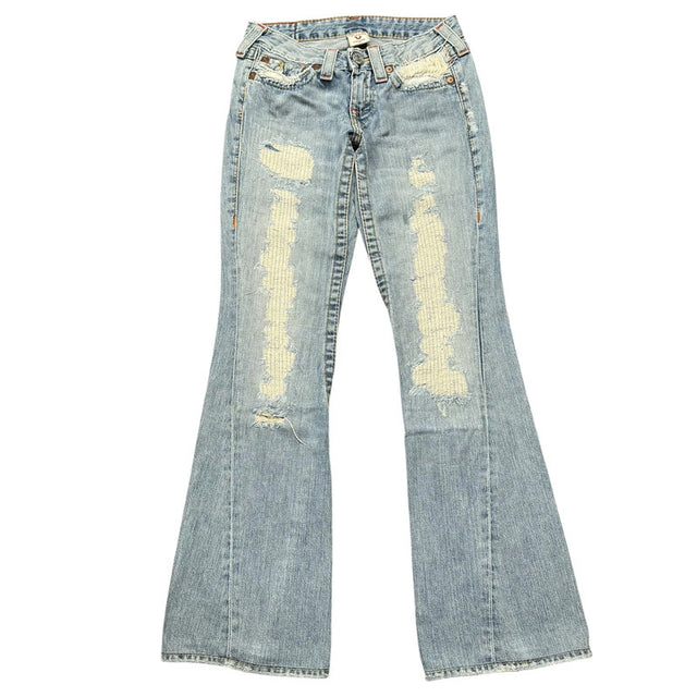 Treu Religion flared/bootcut low waist women designer jeans(w26)