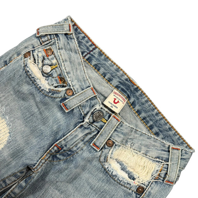 Treu Religion flared/bootcut low waist women designer jeans(w26)