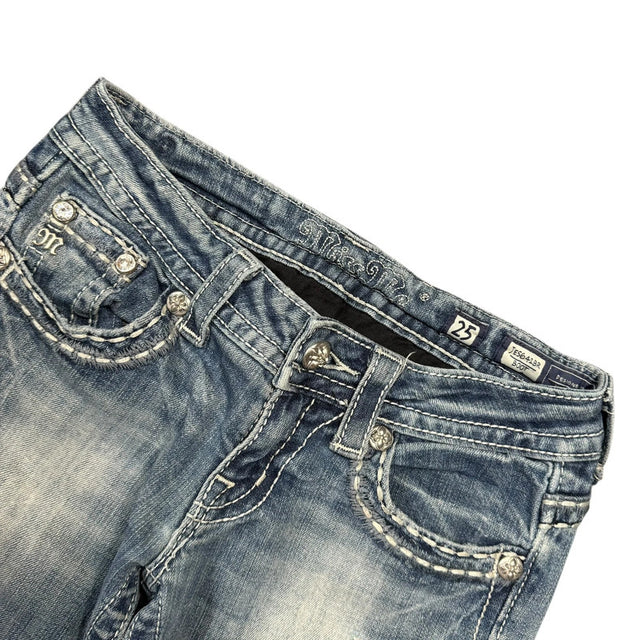 Miss me flared/bootcut low waist women designer jeans(w25)