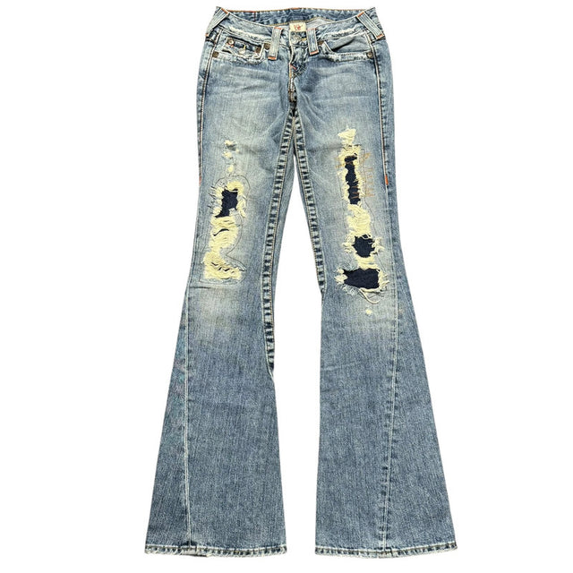 True Religion flared/bootcut low waist women designer jeans(w23)