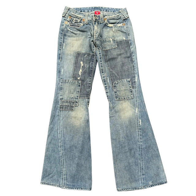 True Religion flared/bootcut low waist women designer jeans(w29)