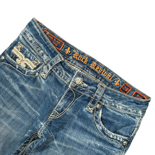 Rock Revival flared/bootcut low waist women designer jeans(w28)