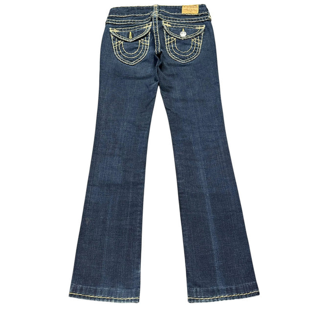 True Religion straight leg low waist women designer jeans(w27)