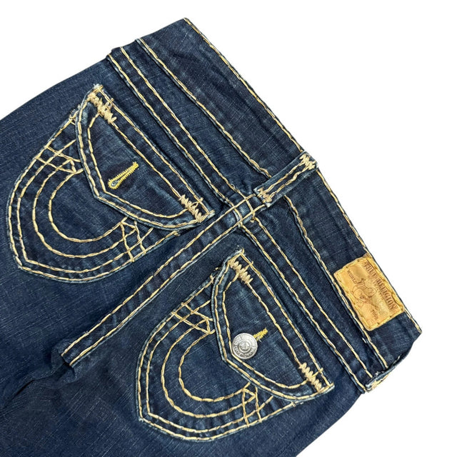 True Religion straight leg low waist women designer jeans(w27)