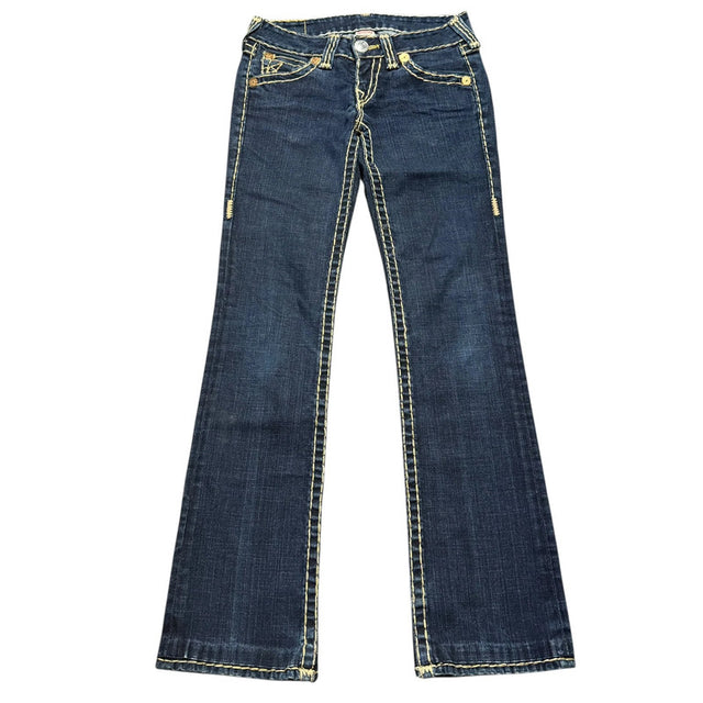 True Religion straight leg low waist women designer jeans(w27)