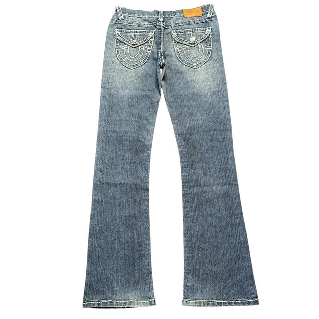 True Religion flared/bootcut low waist women designer jeans(w28)