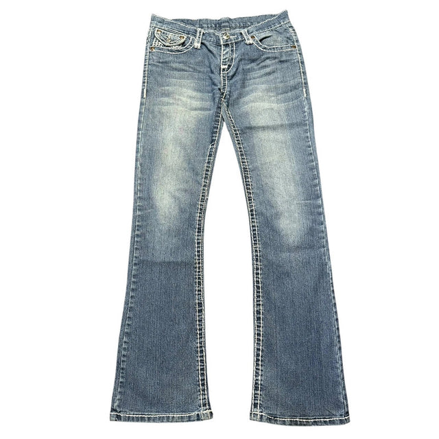 True Religion flared/bootcut low waist women designer jeans(w28)