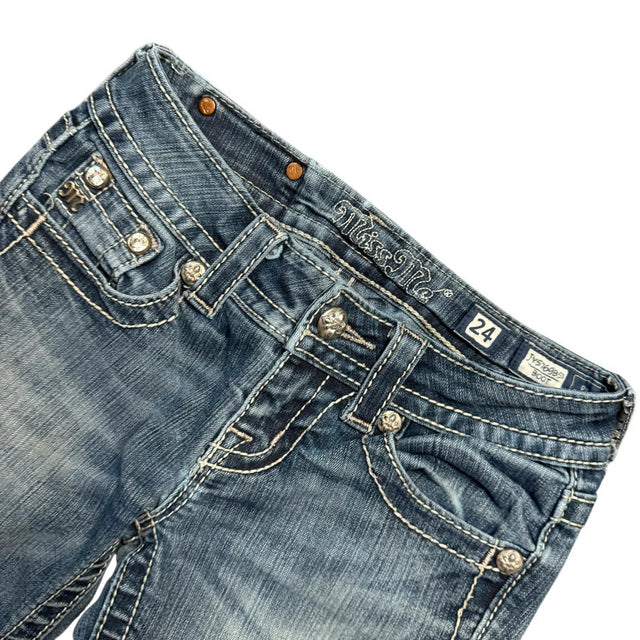 Miss me flared/bootcut low waist women designer jeans(w24)