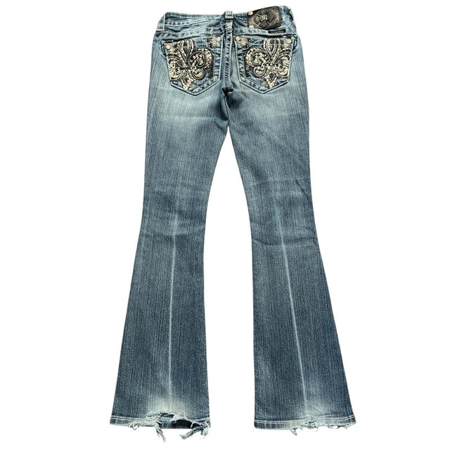 Miss me flared/bootcut low waist women designer jeans(w24)