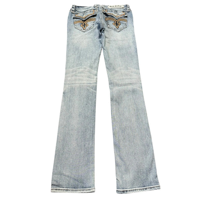 Rock Revival straight leg low waist women designer jeans(w27)