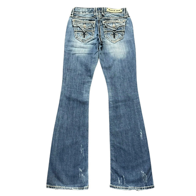 Rock Revival flared/bootcut low waist women designer jeans(w24)