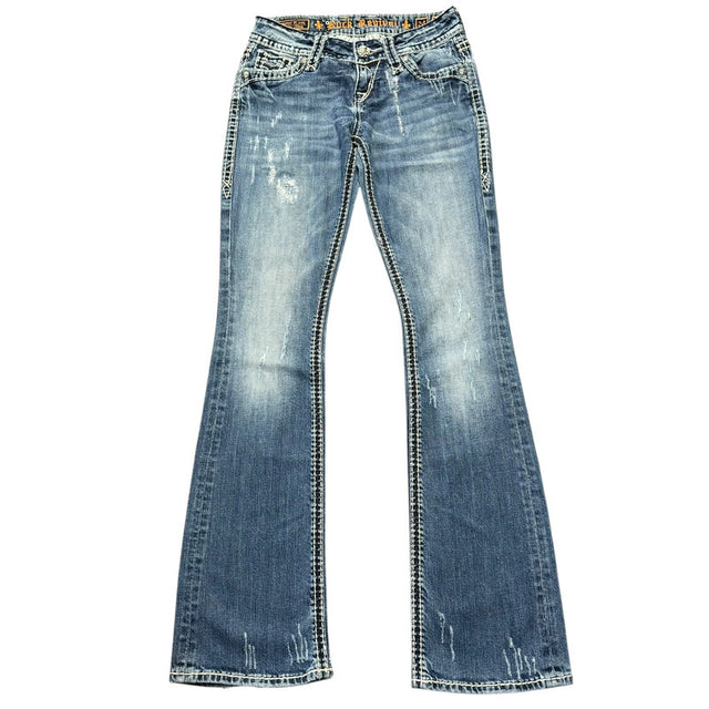 Rock Revival flared/bootcut low waist women designer jeans(w24)