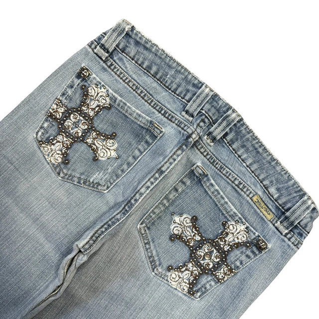 Miss me flared/bootcut low waist women designer jeans(w31)