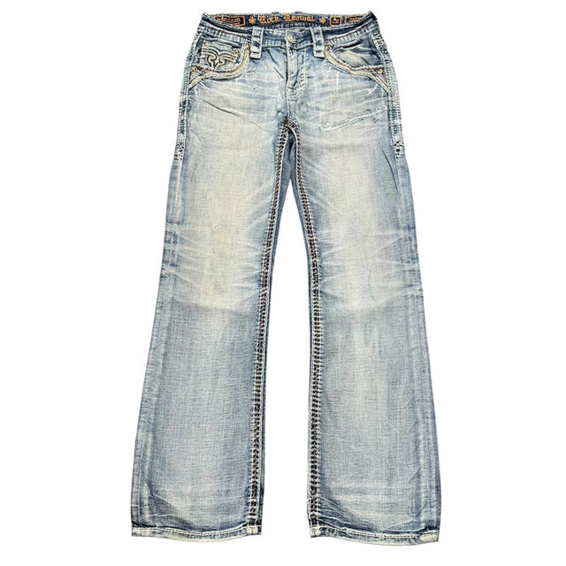 Rock Revival bootcut low waist women designer jeans(w28)