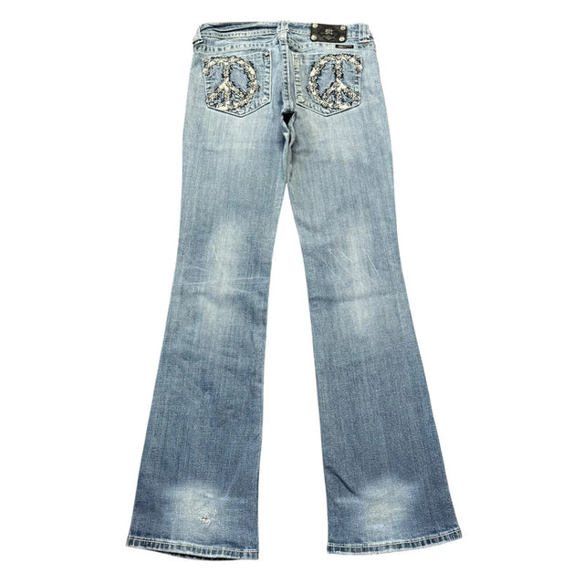 Miss me flared/bootcut low waist women designer jeans(w30)