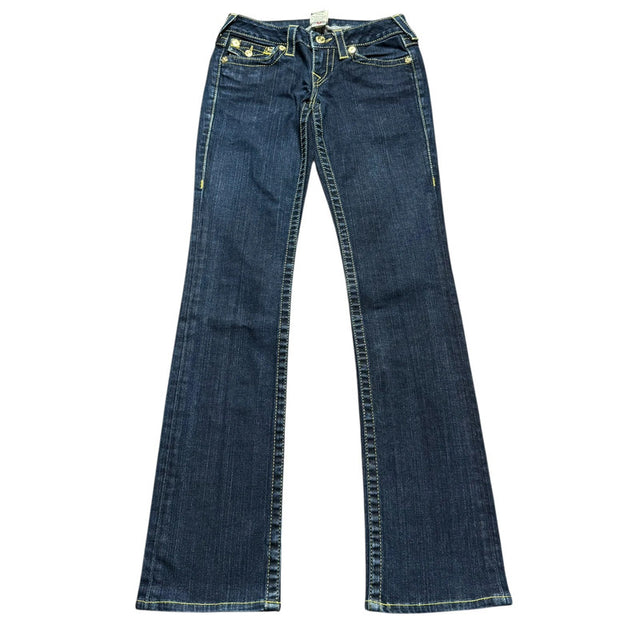 True Religion straight leg low waist women designer jeans(w26)