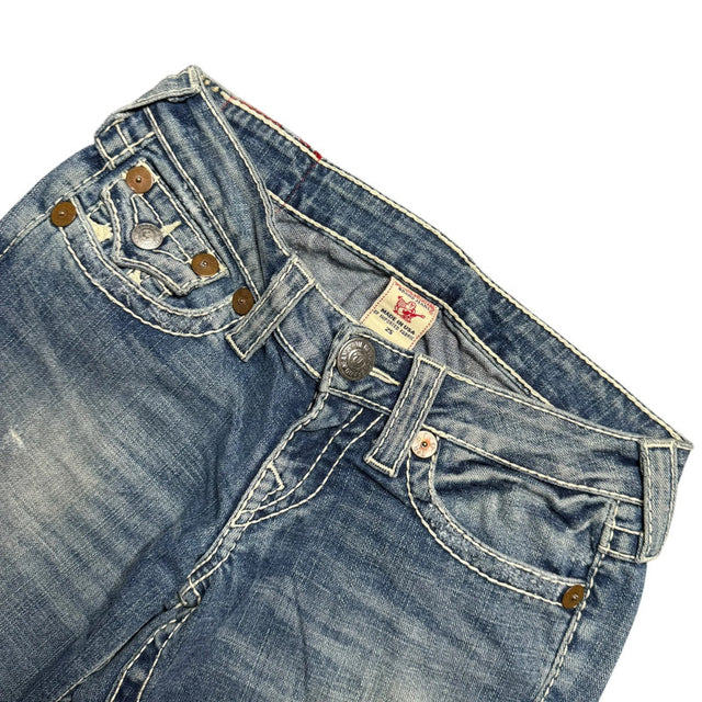 True Religion flared/bootcut low waist women designer jeans (w25)