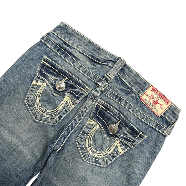 True Religion flared/bootcut low waist women designer jeans (w25)