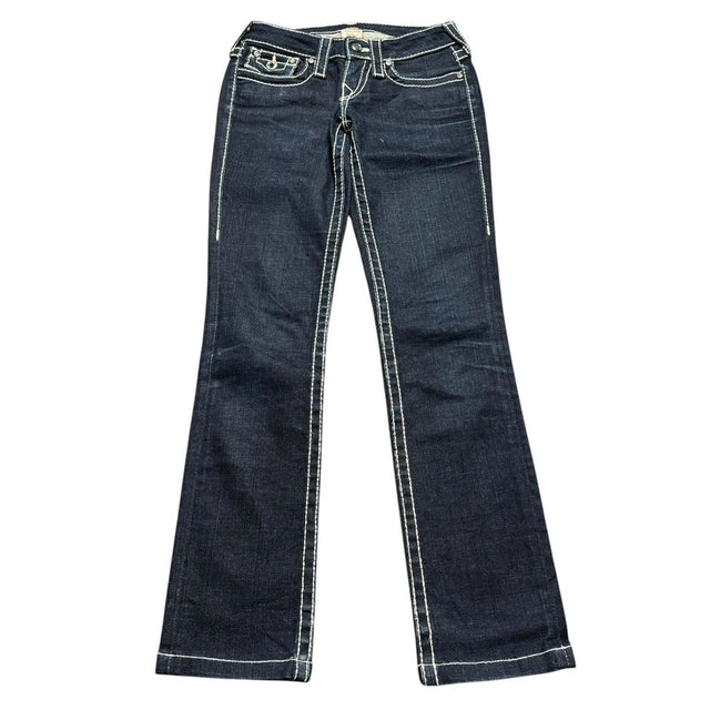 True Religion straight leg low waist women designer jeans(w24)