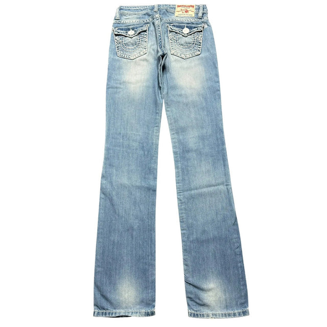 True Religion straight leg low waist women designer Jeans(w26)