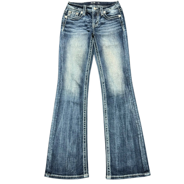 Miss me flared/bootcut low waist women designer jeans(w26)