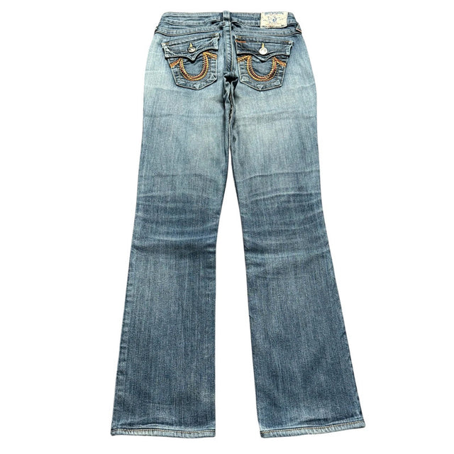 True Religion Straight leg low waist women designer jeans(w26)