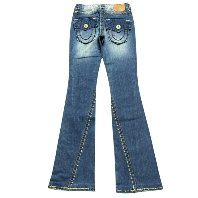 True Religion flared/bootcut low waist women designer jeans(w26)