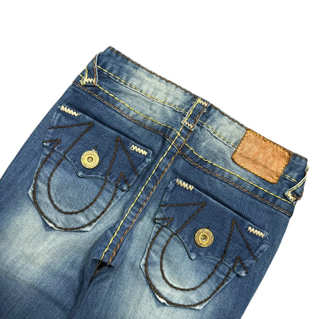 True Religion flared/bootcut low waist women designer jeans(w26)