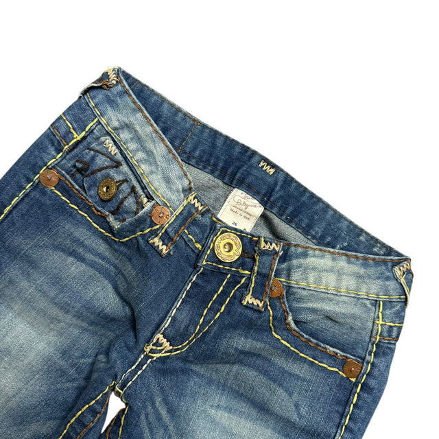 True Religion flared/bootcut low waist women designer jeans(w26)