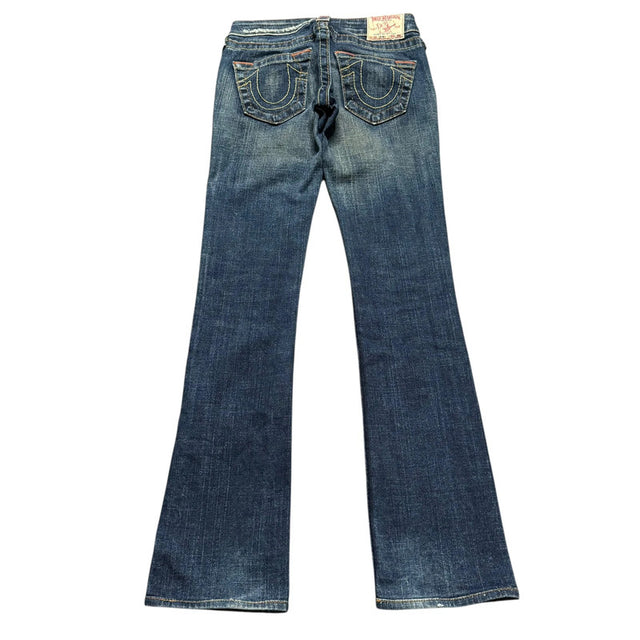 True Religion straight leg low waist women designer jeans(w24)